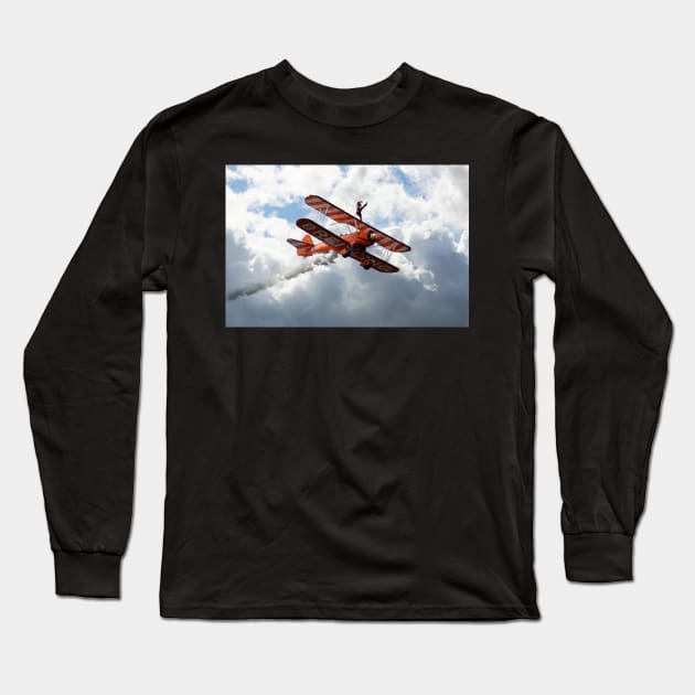 Brietling Wing Walkers Long Sleeve T-Shirt by aviationart